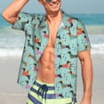 thumbnail image 5 of Picia Christmas Dachshund Gentle Cotton Regular Fit Short Sleeve Casual Hawaiian Shirt for Men-3X-Large, 5 of 9