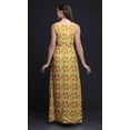 thumbnail image 5 of Bimba Leaves Printed Women Sleeveless Gown Chic Style Long MaxiÂ&nbsp;Dress-Large, 5 of 5