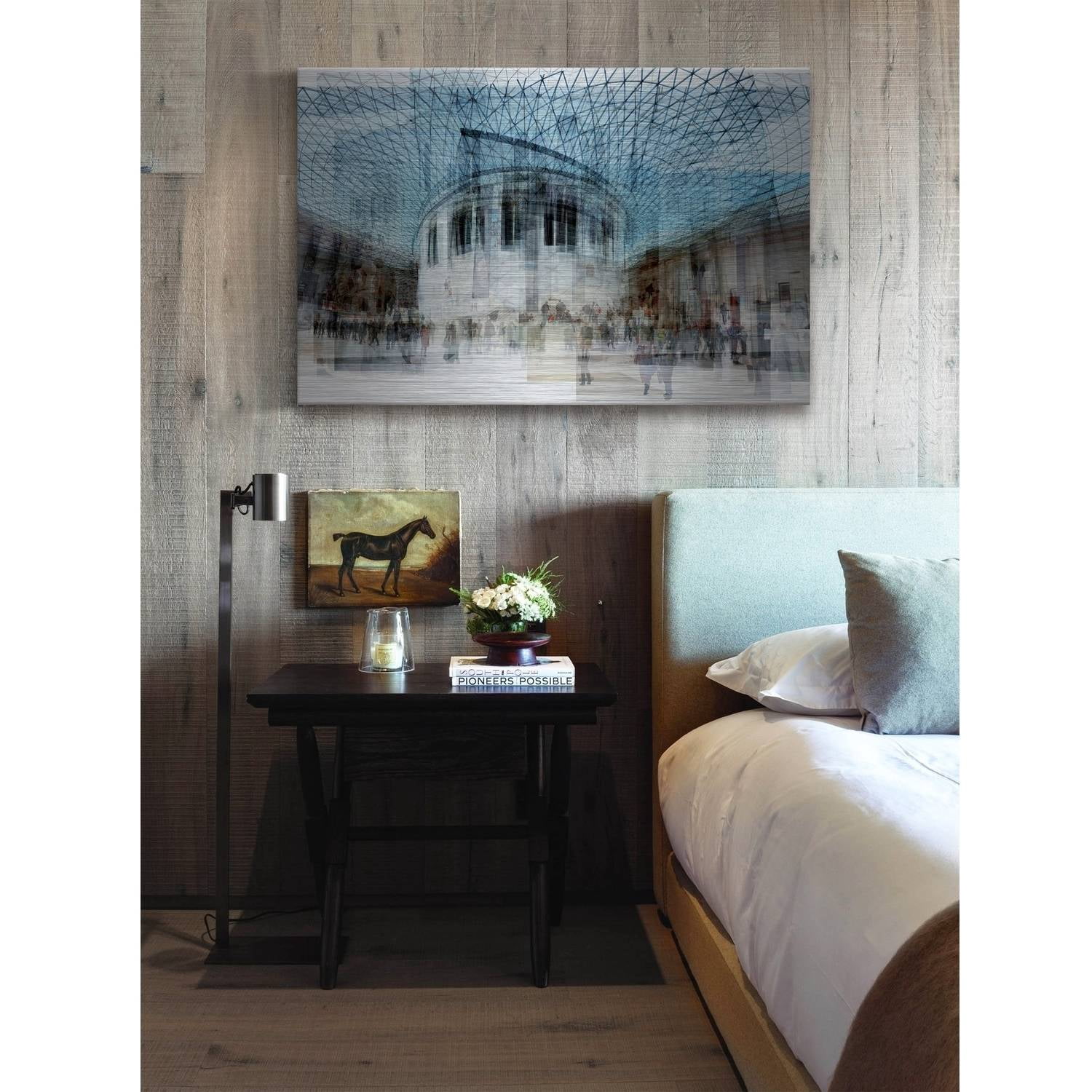 "The History Junction" Painting Print on Brushed Aluminum