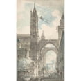 thumbnail image 3 of Louis Jean Desprez 16x24 Black Modern Framed Museum Art Print Titled - View of the Portal and Principal Entrance of the Cathedral of Palermo During the Festival of Sta. Rosalia, 3 of 5