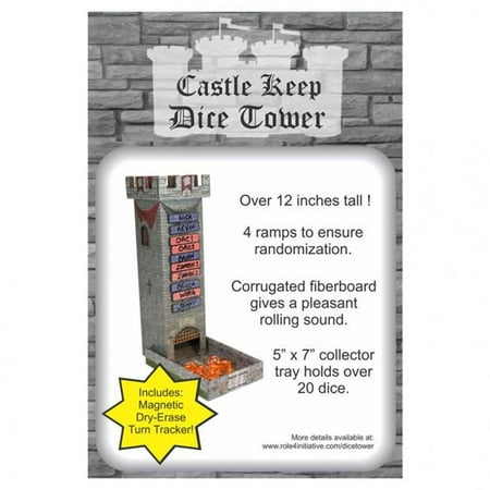 Castle Keep Dice Tower with Magnetic Initiative Turn (Best Board Games Dice Tower)