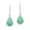 Green-Turquoise, variant on Elegant Teardrops of Green Turquoise Stone Inlay Sterling Silver Dangle Earrings