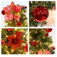 thumbnail image 4 of 5.9ft Pre-lit Christmas Garland with Red Poinsettia Flowers, Pine Cones, Ornaments & LED Lights for Indoor Outdoor Decor, 4 of 5
