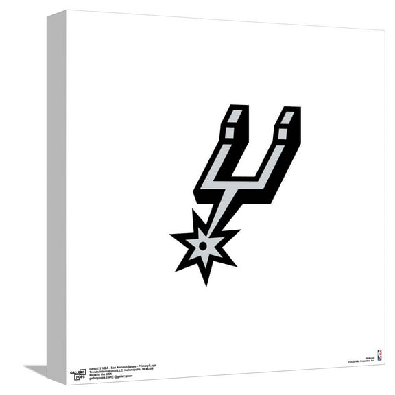 Gallery Pops NBA San Antonio Spurs - Primary Logo Canvas Wall Art, Unframed Version, 12" x 12"