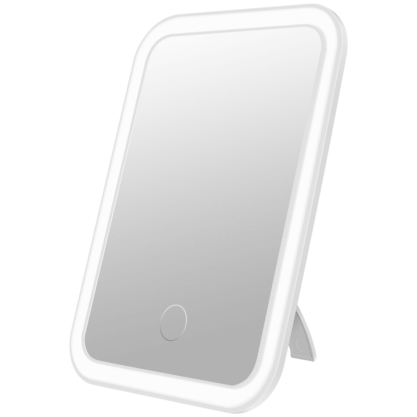 Dznils LED Makeup Mirror with Touch Screen Kickstand 3 Colors Dimmable