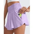 thumbnail image 4 of CRZ YOGA Ruffle Skirt Athletic Shorts for Women High Waisted Flowy for Workout Tennis with Zip Pocket, 4 of 5