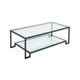 thumbnail image 1 of Home Gear Glass Top Black Frame Coffee Table with Storage, 1 of 5