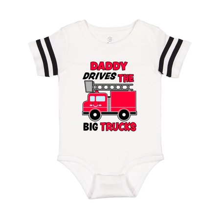 

Inktastic Daddy Drives The Big Trucks with Fire Truck Gift Baby Boy or Baby Girl Bodysuit