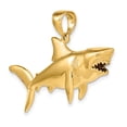 thumbnail image 5 of 14k Yellow Gold Great White Shark Pendant for Men or Unisex Wear, Detailed Marine Animal Necklace, Nautical Ocean Jewelry Symbolizing Power and Independence, 5 of 7