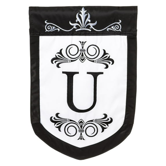 Monogram Regalia Garden Size Flag - U