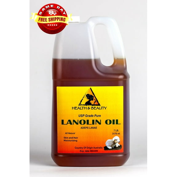 LANOLIN OIL USP GRADE PHARMACEUTICAL SKIN HAIR LIPS MOISTURIZING 100% PURE 7 LB