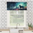 thumbnail image 3 of Wolf Kitchen Valance Curtains Woodland Mountain Wild Animals Colorful Sky Privacy Decorative Rod Pocket Short Window Valance Curtains 54 by 18 in, 1 Panel, 3 of 6