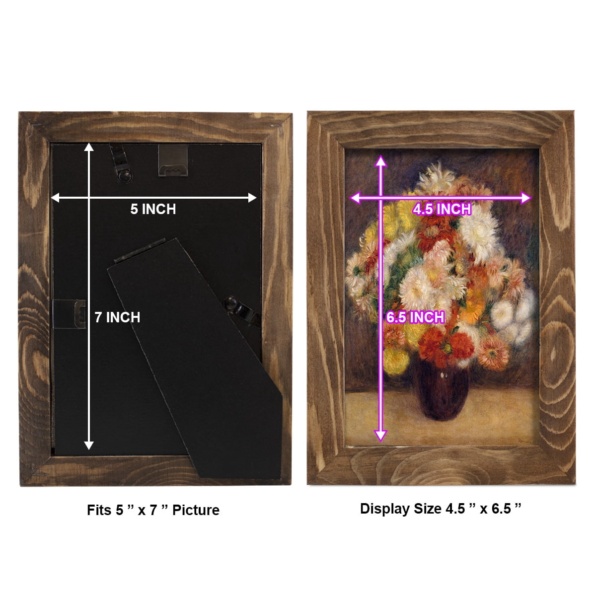 Bouquet of Chrysanthemums -Framed Print w/glass-Walnut