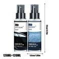 thumbnail image 2 of 2Pcs Car Hydrophobic Polishing Coating Agent 120ml, Anti-Fog Spray for Mirrors & Glass,Water Repellent Treatment, Rainproof Polishing, Streak-Free Coating, Long-Lasting Protection(Black,1.9x1.9x4.7"), 2 of 7