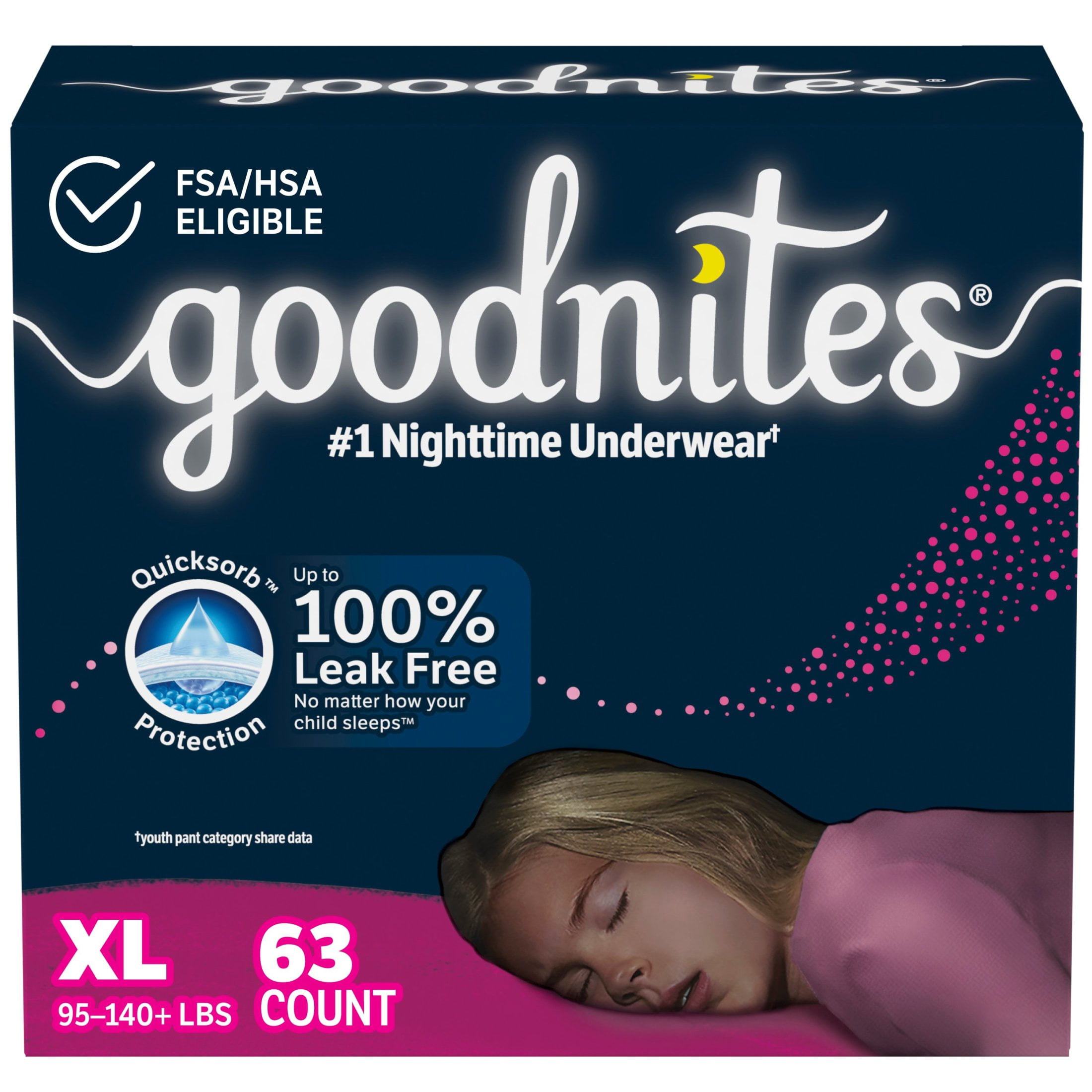 Goodnites Nighttime Bedwetting Underwear Diapers for Girls Goodnites Nighttime Bedwetting Underwear Diapers for Girls