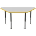 thumbnail image 3 of ECR4Kids 30in x 60in Trapezoid Premium Thermo-Fused Adjustable Activity Table Grey/Yellow/Black - Super Leg, 3 of 8