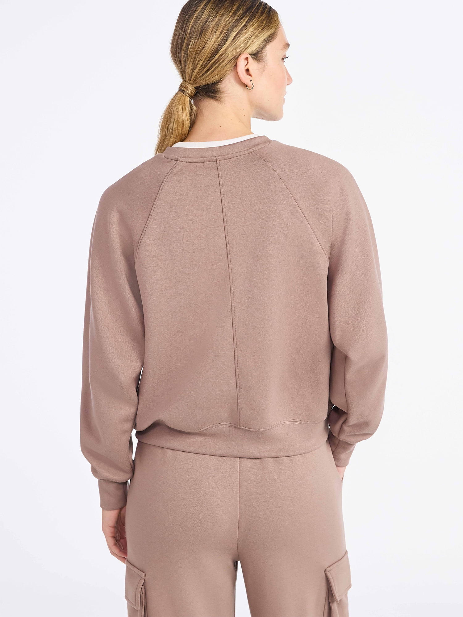 Scoop Women’s New Scubaknit Raglan Henley Top, Sizes XS-XXL