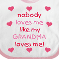 thumbnail image 4 of Inktastic Nobody Loves Me Like My Grandma Loves Me Girls Baby Bib, 4 of 4