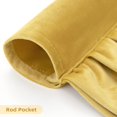 thumbnail image 5 of DriftAway Velvet Waterfall Draped Curtain Valance for Living Room Boho Super Soft Home Decoration with Handmade Tassels for Kitchen Single Window Drape for Bedroom W59XL48 Inches Gold Yellow, 5 of 8