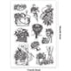 thumbnail image 2 of Sellos transparentes para tarjetas con diseño de mujer, flor, silicona transparente, para bolso, sombrero, sello artesanal transparente, sello de goma., 2 of 7