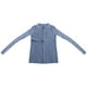 thumbnail image 3 of MHFRRA Cárdigan de Punto Acanalado con Doble Cremallera para Mujer, Top Corto Ajustado con Cuello Azul Cielo, 3 of 3
