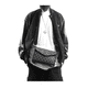 thumbnail image 3 of Bolsa Bandolera Elegante De Pu A Cuadros Para Hombre GRIS NEGRO CUADRITOS, 3 of 5