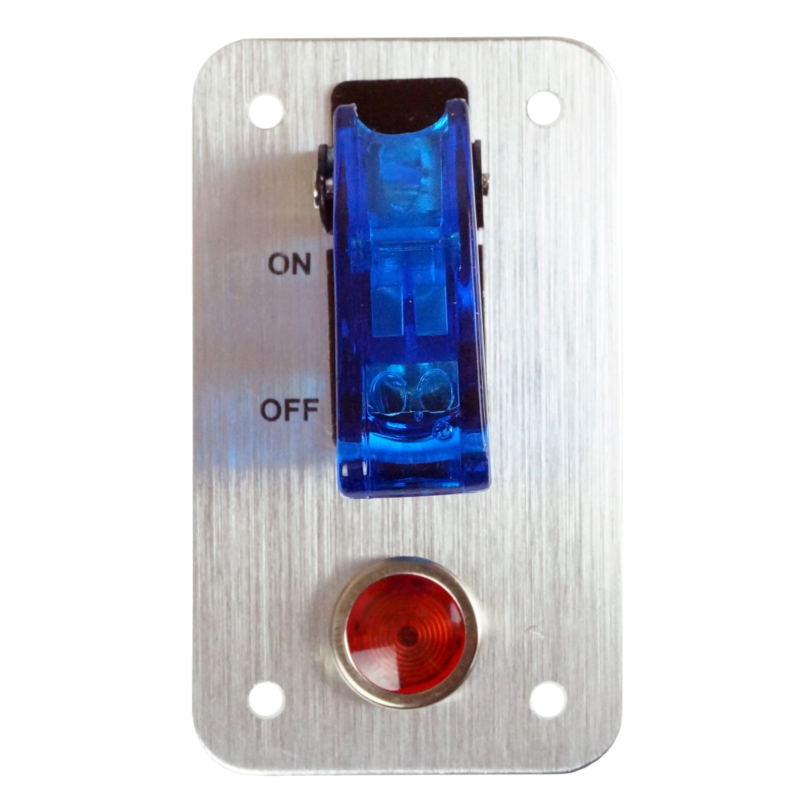 ZubbConcept 1 Row Carbon Printed Safety Cover Toggle Switch With Red Indicator Light - 12V 20A For Fog Lights