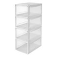 thumbnail image 1 of Set de Zapatera AGBOX 4 Piezas Tapa Blanca y Transparente Organizador de Zapatos, 1 of 4