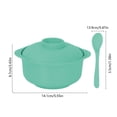 thumbnail image 3 of Unbreakable Soup Bowl Set with Lid & Spoon, Microwave Safe Cool Touch Double Handle Noodle Rice Bowl, Stackable Lightweight Tableware for Family, Camping, Non-Slip, Eco Wheat Straw Soup Bowls, 3 of 6