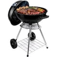 thumbnail image 1 of Parrilla BBQ Asador De Carbon Redonda Para Carne Asada Anafre Parrilla De Carbon Con Rejilla Facil De Limpiar Compacto De Acero Inoxidable (NEGRO), 1 of 8
