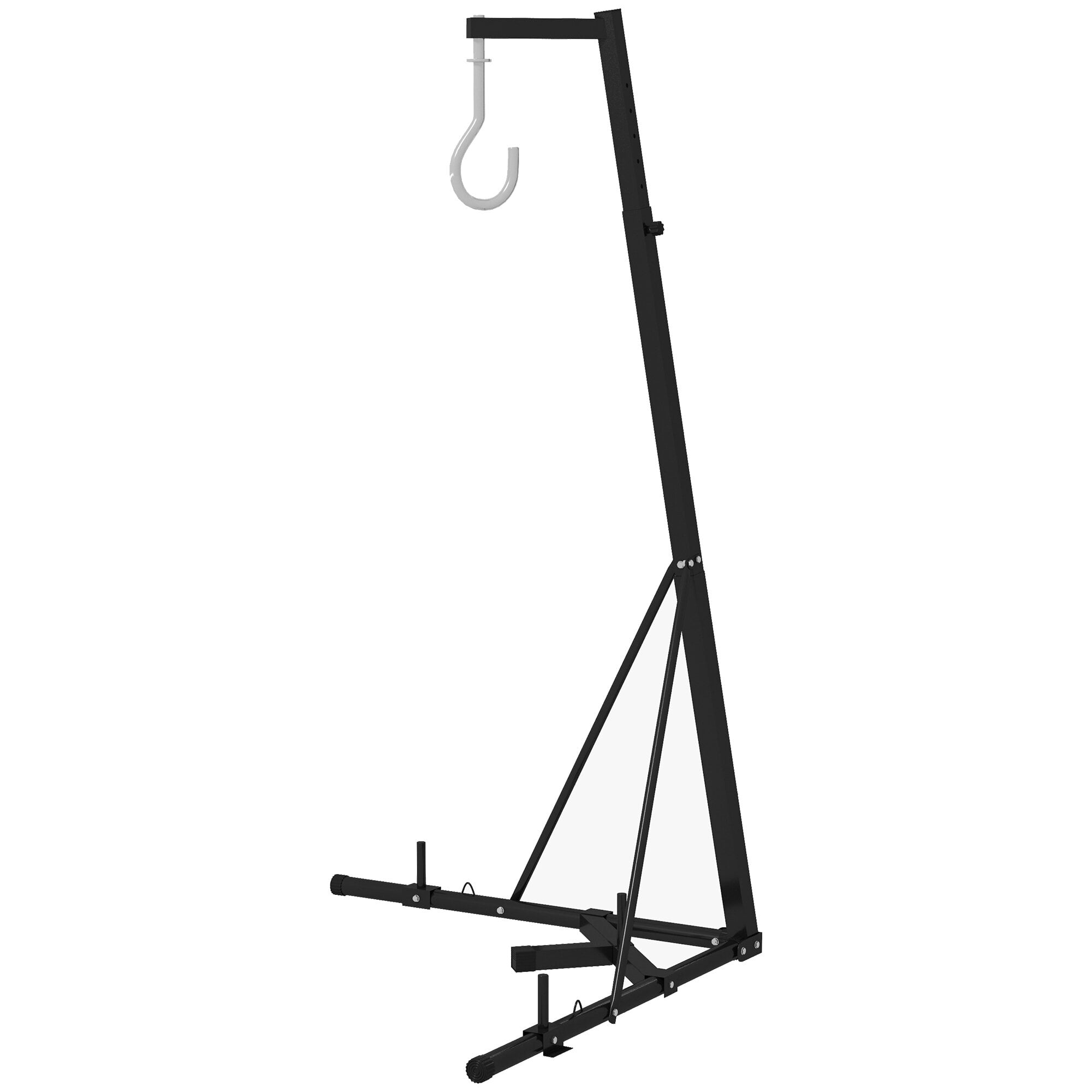 Exercise Equipment Soozier Foldable Punch Bag Stand, Height Adjustable Heavy Bag Stand with Weighted Base, Free Standing for Home Gym, Stand Only,Workout Equipment