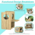 thumbnail image 7 of Cat Feeding Station for Water Fountain & Food, Cat Feeding Table with Spill-Proof Mat, 7 of 7