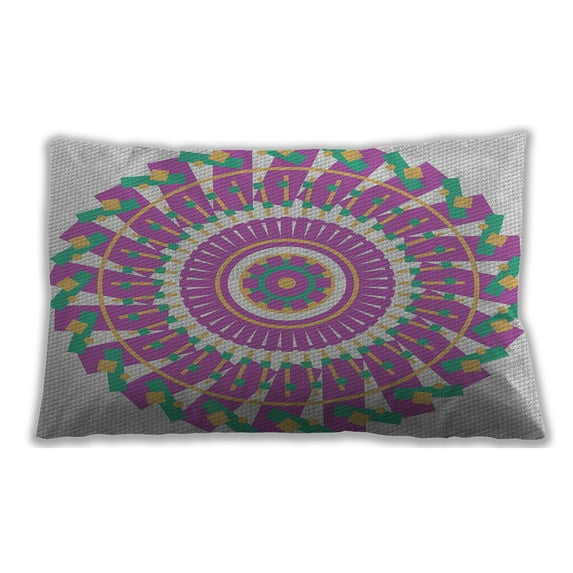 Ahgly Company Indoor Rectangular Patterned Lumbar Throw Pillow, 13 inch by 19 inch