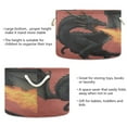 thumbnail image 3 of WOBOGO Fire Dragon Toy Storage Basket 20×14in Canvas Laundry Hamper for Living Room Kids Room Bathroom Organizer, 3 of 6