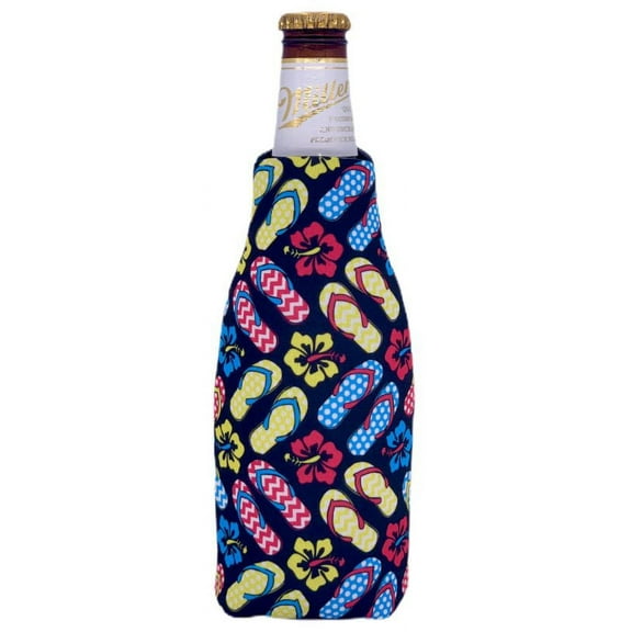 Flip Flop Pattern Beer Bottle Coolie