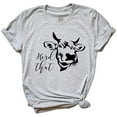 thumbnail image 1 of YourTops T-Shirt Graphique pour Femmes « Herd That Cow » pour Femmes (US TG, 1-Grey), 1 of 2
