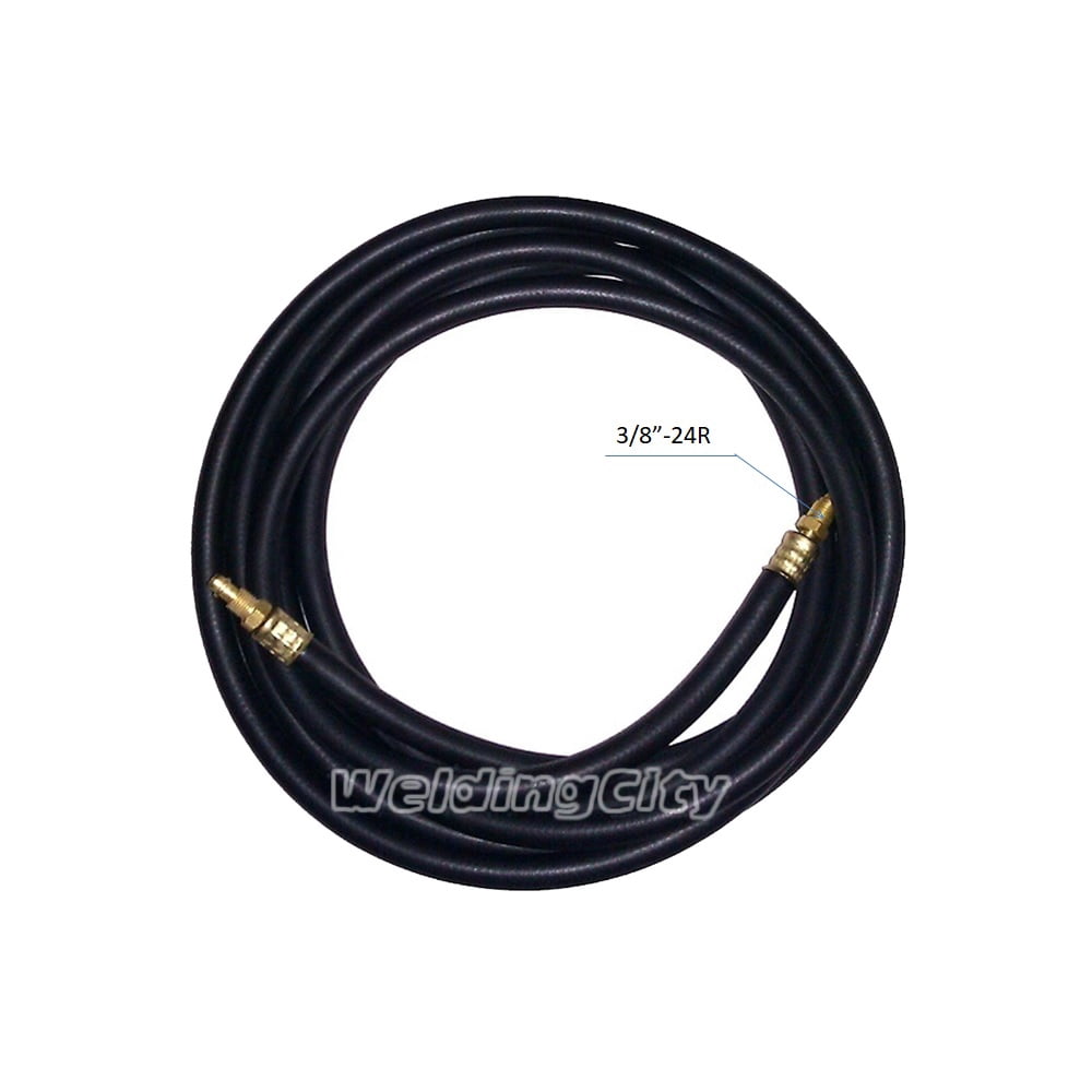 WeldingCity Power Cable Hose 57Y01R (Rubber, 1-Pcs Style) 12.5-ft for Air-cooled TIG Welding Torch 9-series and 17-series