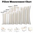 thumbnail image 5 of Throw Pillow Covers, Beige Vertical Stripes 16x16 Pillow Covers for Couch/Sofa/Bed, Geometric Farmhouse Striped Decorative Square Linen Cushion Pillowcase for Home Decor, 5 of 9