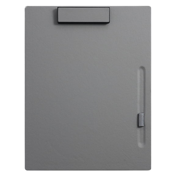 Magnetic Clipboard, A4 Letter Size Clip Board, Clip Board with Pen Holder, Low Profile Clip Document Holder, Pu Leather Multifunction Board, Document Organizer, File Cover Folder Clipboards, Grey