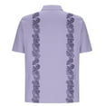 thumbnail image 5 of Zylanna Men's Hawaiian Shirts, Turndown Collar Short Sleeve Casual Quickly Dry Summer Beach Button Down Shirts Purple Size XL, 5 of 5