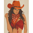 thumbnail image 1 of Toile Murale Chapeau Rouge de Cowgirl 15,75 X 11,81 Pouces, 1 of 8