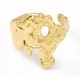 thumbnail image 2 of 2 pc Ion Plating(IP) 304 Stainless Steel Wide Flower Open Cuff Ring for Women Real 18K Gold Plated Inner Diameter: 17mm, 2 of 3