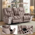 thumbnail image 4 of Ebello Power Lift Recliner Loveseat, Electric 2-Seater Sofa with Storage Console, USB Ports and Cup Holders for Living Room, Light Brown, 4 of 9