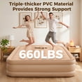 thumbnail image 3 of Patbrela 16" Queen Air Mattress with Built-in Pump & Light, 4000mAh Rechargeable Wireless Pump, Up to 10H Light Runtime, Quick Inflation & Deflation, Inflatable Mattress for Camping, Travel & Guests, 3 of 10