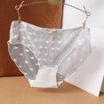 thumbnail image 2 of Gibobby Pantaletas de algodón para mujer Ropa interior de encaje Love para mujer, ropa interior fina de verano para chicas , cintura media, interior de algodón(Blanco,XL), 2 of 3