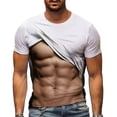 thumbnail image 1 of Camiseta Estampado 3d Músculos Para Hombres, 1 of 4