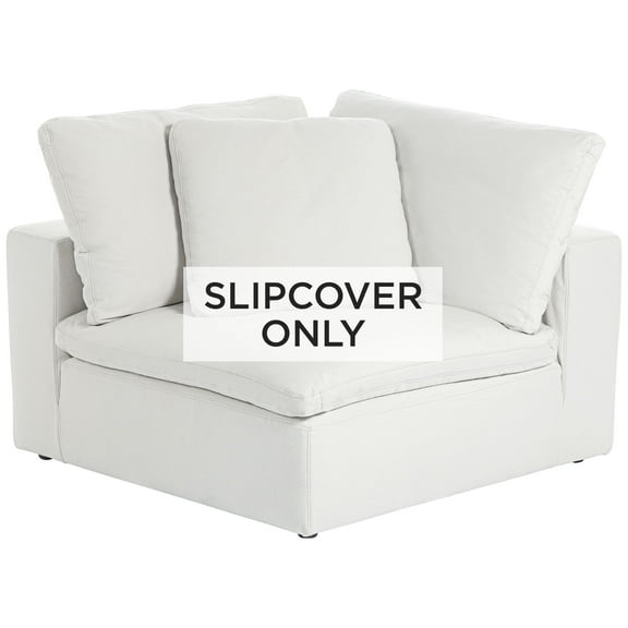 55 Downing Street Pearl White Slipcover for Skye Peyton Collection Corner Sectional Chairs