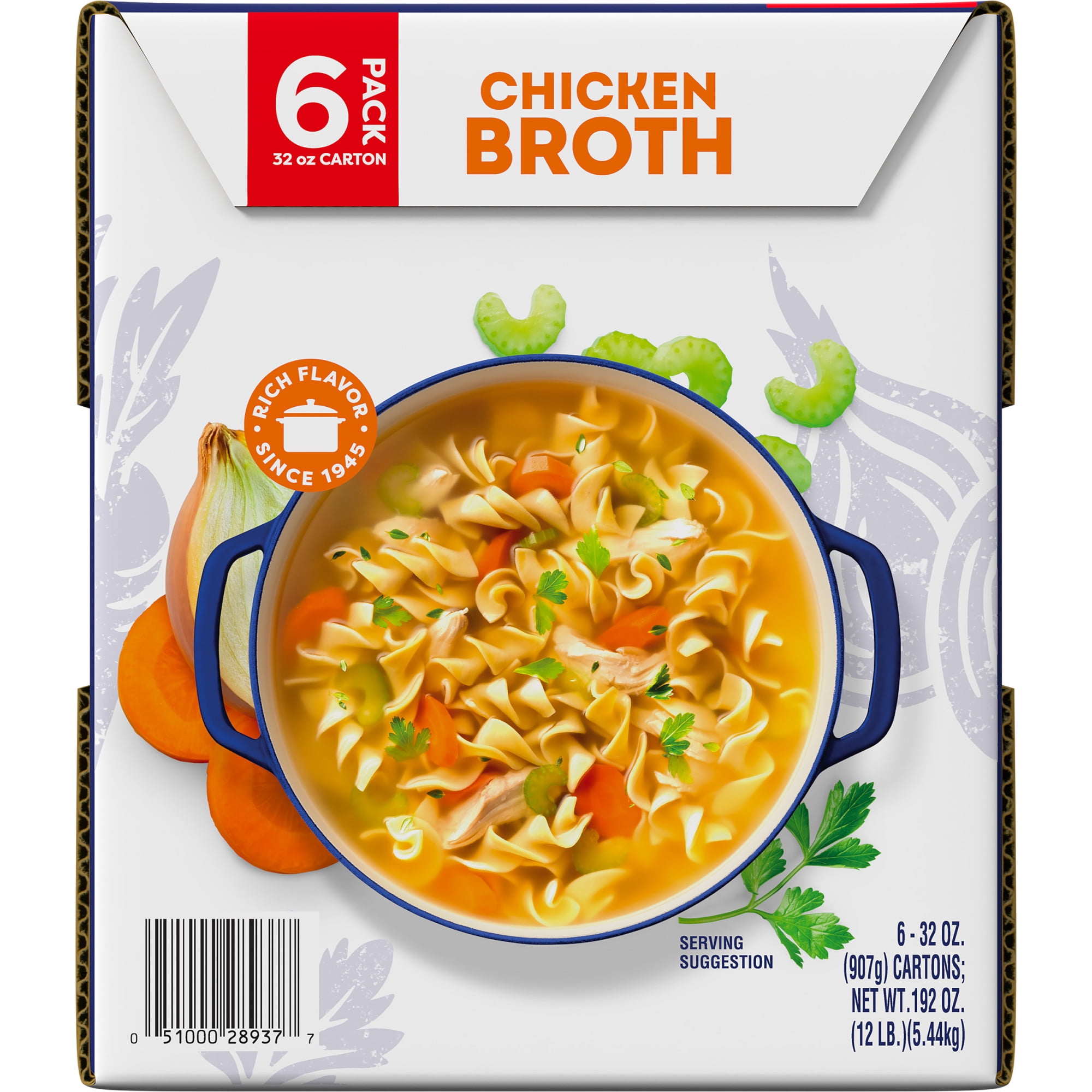 Swanson 100% Natural, Gluten-Free Chicken Broth, 32 oz Carton (Pack of 6)