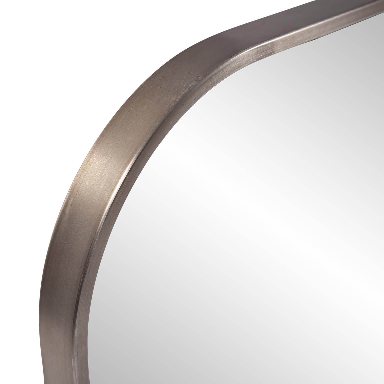 Tyler Dillon Brushed Brass Square Stainless Steel Framed Vanity Mirror - 30" x 30"