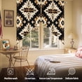thumbnail image 5 of Southwestern Aztec Swag Kitchen Curtain Valances, Retro National Style Brown Abstract Rod Pocket Curtains Window Treatment Decor Valances for Bedroom Bathroom, 2 Panels 36 x 63 Inch, 5 of 9